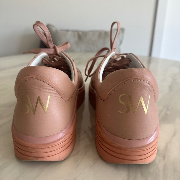 Stuart Weitzman Shoes - Stuart Weitzman Jaqi Leather Sneakers Size 10